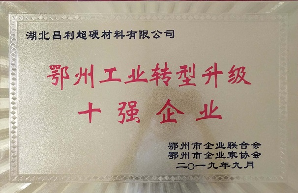 热烈祝贺湖北昌利公司荣获鄂州工业转型升级10强企业、董事长龙其准荣获“鄂州工业优秀民营企业家”称号